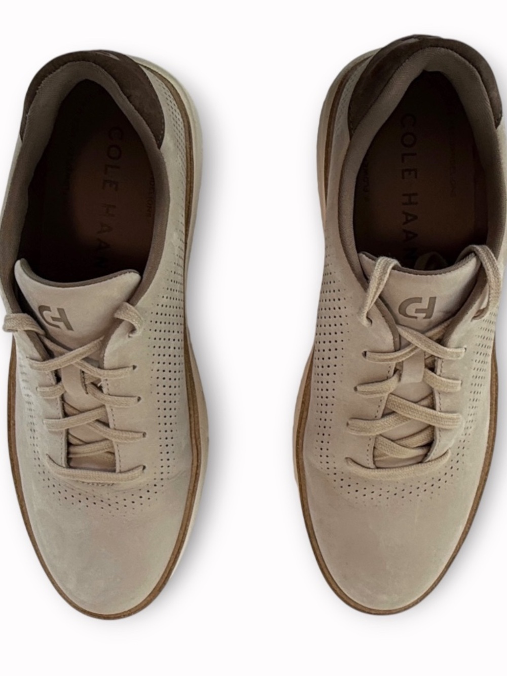 Cole Haan Shoes - Grandpro Featherarc Laser Perforated mens Sneaker SZ 10 MED ME - Picture 2 of 5